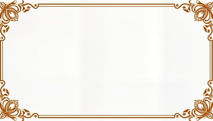 Subtle gold frame with oriental style horizontal border. Empty rectangle shape for web presentations. Elegant design element suitable for various digital media. Luxury, sophisticated design. Ideal