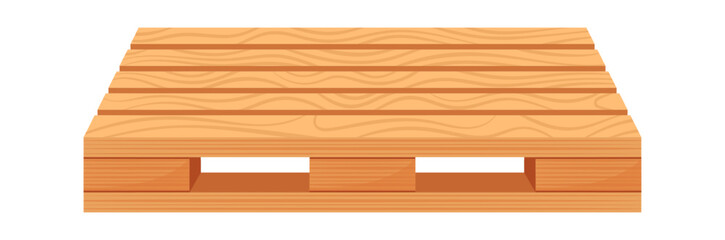 Wooden plank pallet vector illustration