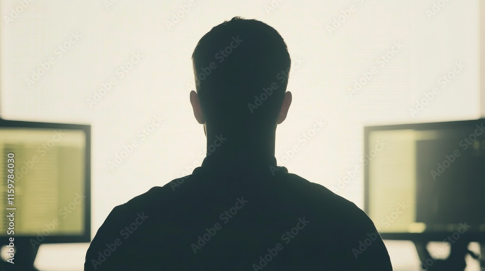 Poster tech analysis with soft light background