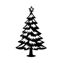Black and White Christmas Tree