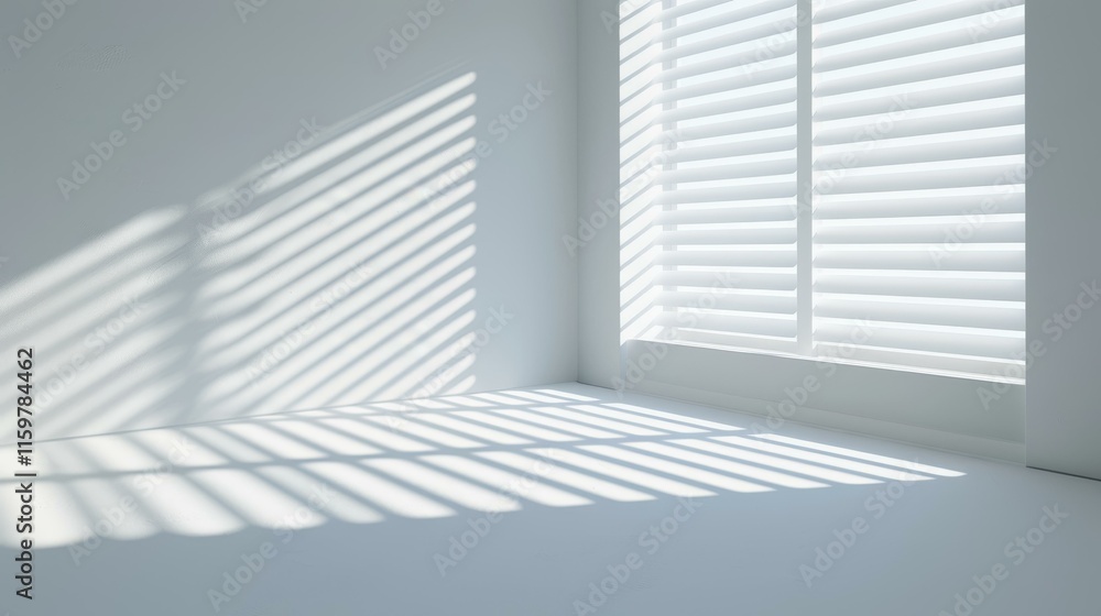 Aufkleber the light and shadows from the blinds create a serene atmosphere, adding depth and charm to your spa