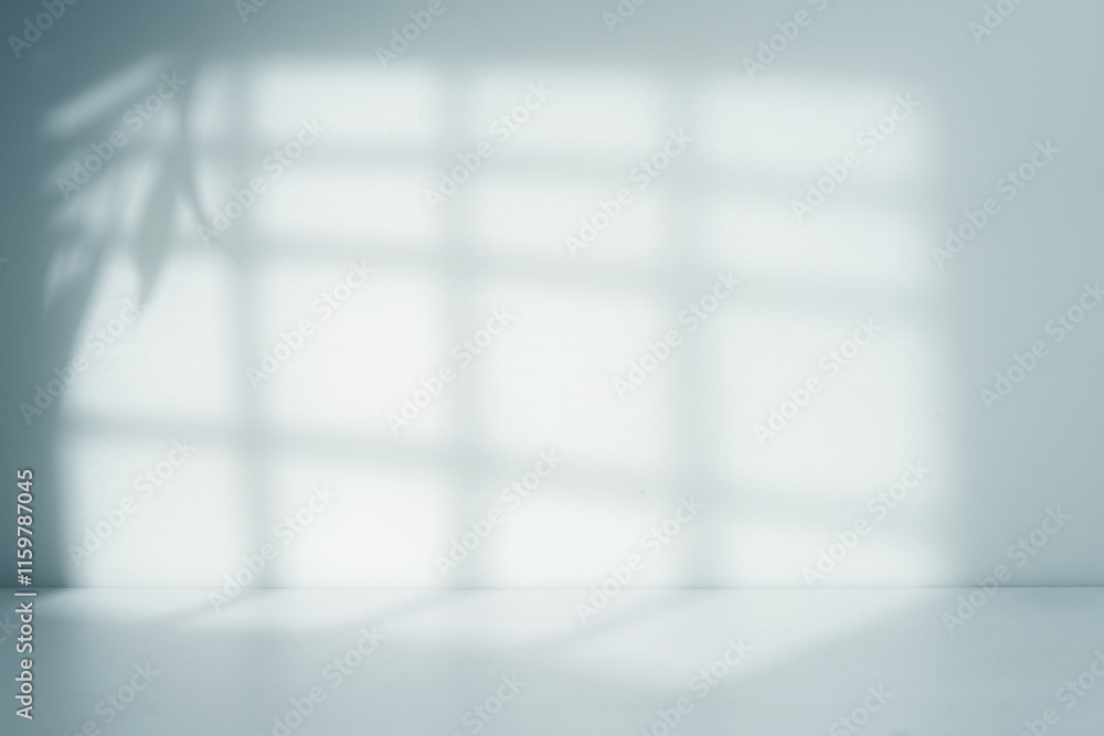 Poster minimalist room with window shadow background