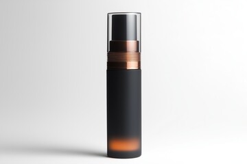Elegant cosmetic spray bottle mockup displayed against a minimalistic background
