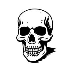 Minimalist Human Skull Vector