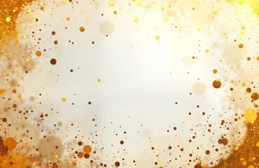 Abstract grunge gold texture background with splashes of gold. Circles, dots of gold scattered on background. Image transparent background. Illustration looks like digital painting graphic design