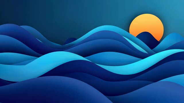 A vibrant blue abstract background, exuding a dark concept with modern cartoon textures for creative visuals.