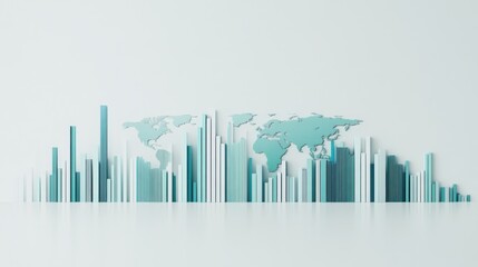 Fototapeta premium GDP comparisons of the world's largest economies. Featuring a bar graph split by regions
