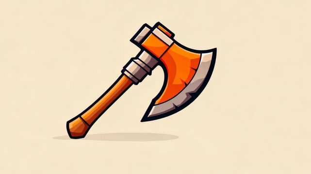 A bold Viking battle axe emblem representing the God of war, showcasing rich Celtic heritage and Scandinavian myths.