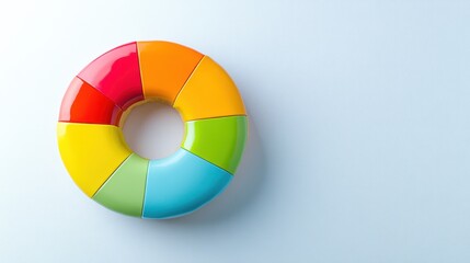 Obraz premium GDP distribution by industry. Featuring a donut chart on a bright white background