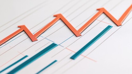 Obraz premium GDP fluctuations during economic crises. Featuring dramatic line graphs on a bright white background