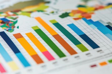 GDP growth comparison between developed and developing nations. Featuring color-coded bar charts