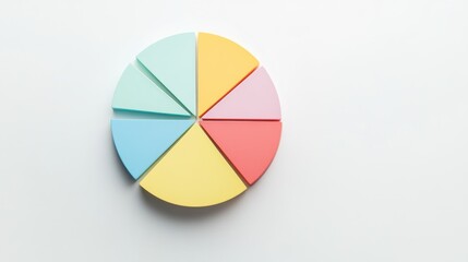 Obraz premium GDP pie chart. Featuring colorful segments on a white background