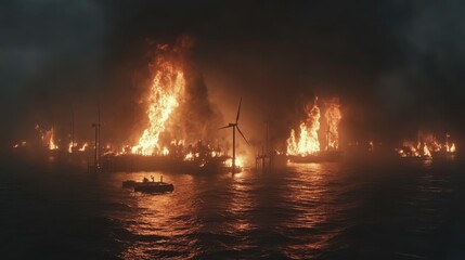 Offshore Wind Farm Impacted by Global Warming