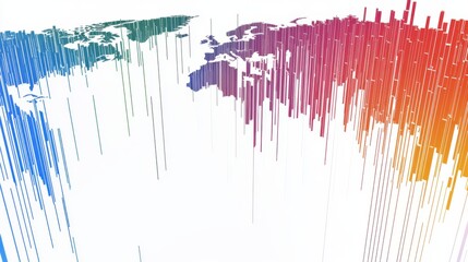 Fototapeta premium Global GDP growth projection chart. Featuring upward trends on a white background