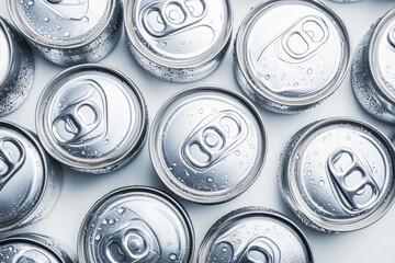 Cans on a white backdrop Design template