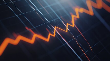 Line graph depicting GDP fluctuations in emerging markets. Featuring rising and falling trend lines