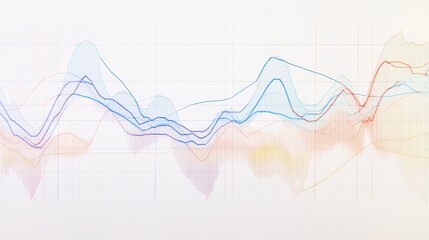 Line graph depicting GDP fluctuations in emerging markets. Featuring rising and falling trend lines