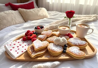 Romantic Valentine’s Day Breakfast in Bed

