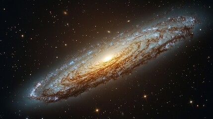 Fototapeta premium Majestic spiral galaxy in deep space.