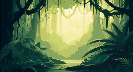 tropical island with palm trees