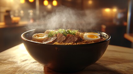 Steaming Bowl Of Delicious Ramen Noodles