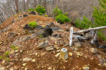 丹沢の秋葉山山頂　四等三角点（秋葉山）
