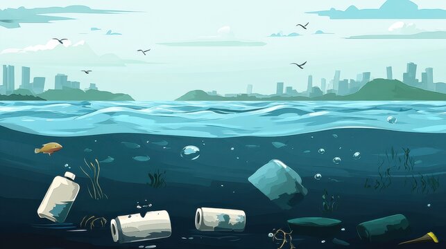 Pollution in Oceans with Educational Labels and Contrast