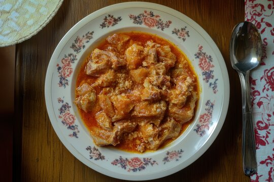Hungarian classic dish tripe stew