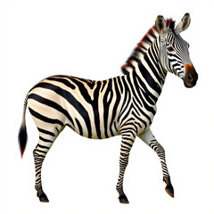 Obraz premium Zebra isolated on white background - animal generation -