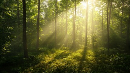 Modern Forest with Bright Light and Detailed Textures