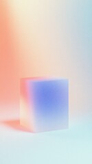 Soft pastel abstract background with gradient cube design for modern art and print