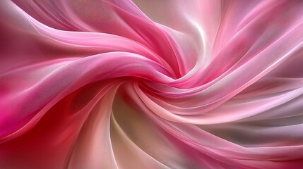 Obraz premium Swirling pink and white fabric texture.