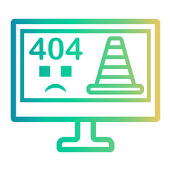 404 Line Gradient Icon