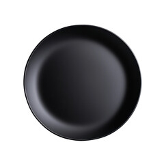 Sleek Dark Round Plate for Minimalist Aesthetic