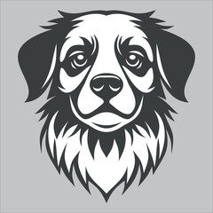 Fototapeta premium dog face vector icon-2