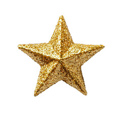 Glittering Gold Star with Metallic Finish