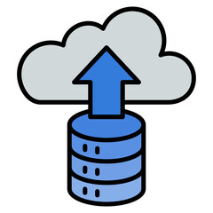 Cloud With Arrows Icon Element For Design