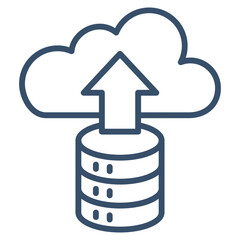 Cloud With Arrows Icon Element For Design