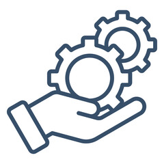 Hand With Gear Icon Element For Design