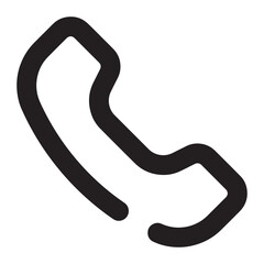 Telephone vector icon black color white background