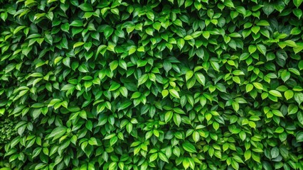 Obraz premium Wall of lush green natural leaves plants, green, natural, leaves, plants, foliage, botanical, garden, background