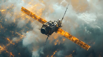 Obraz premium Space satellites and exploration