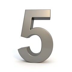 Fototapeta premium 3d golden number 5, five