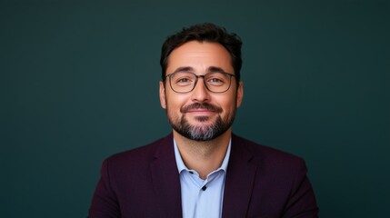 Professional Businessman in Virtual Meeting Setting with Confident Smile and Stylish Outfit Engaging in Video Conference from Home Office for Remote Work Trend and Modern Communication