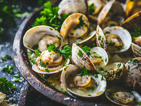  clam chowder with fresh parsley