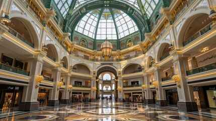 Obraz premium Luxury shopping experience in the opulent halls of the Mall of the Emirates
