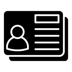 Contact Card Icon Element For Design