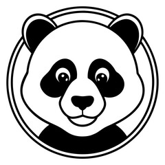 panda face vector