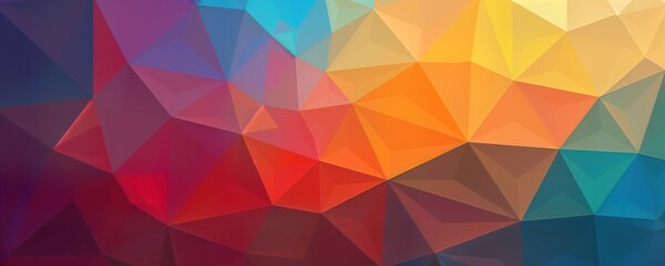 Obraz premium Abstract low-poly background design with triangulated texture. Colorful geometric pattern. Modern triangular style. Suitable for tech design websites. Vibrant polygonal backdrop for digital products