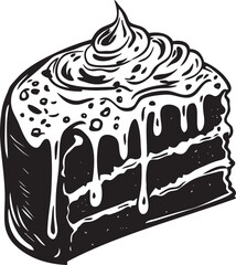 piece of cake with chocolate